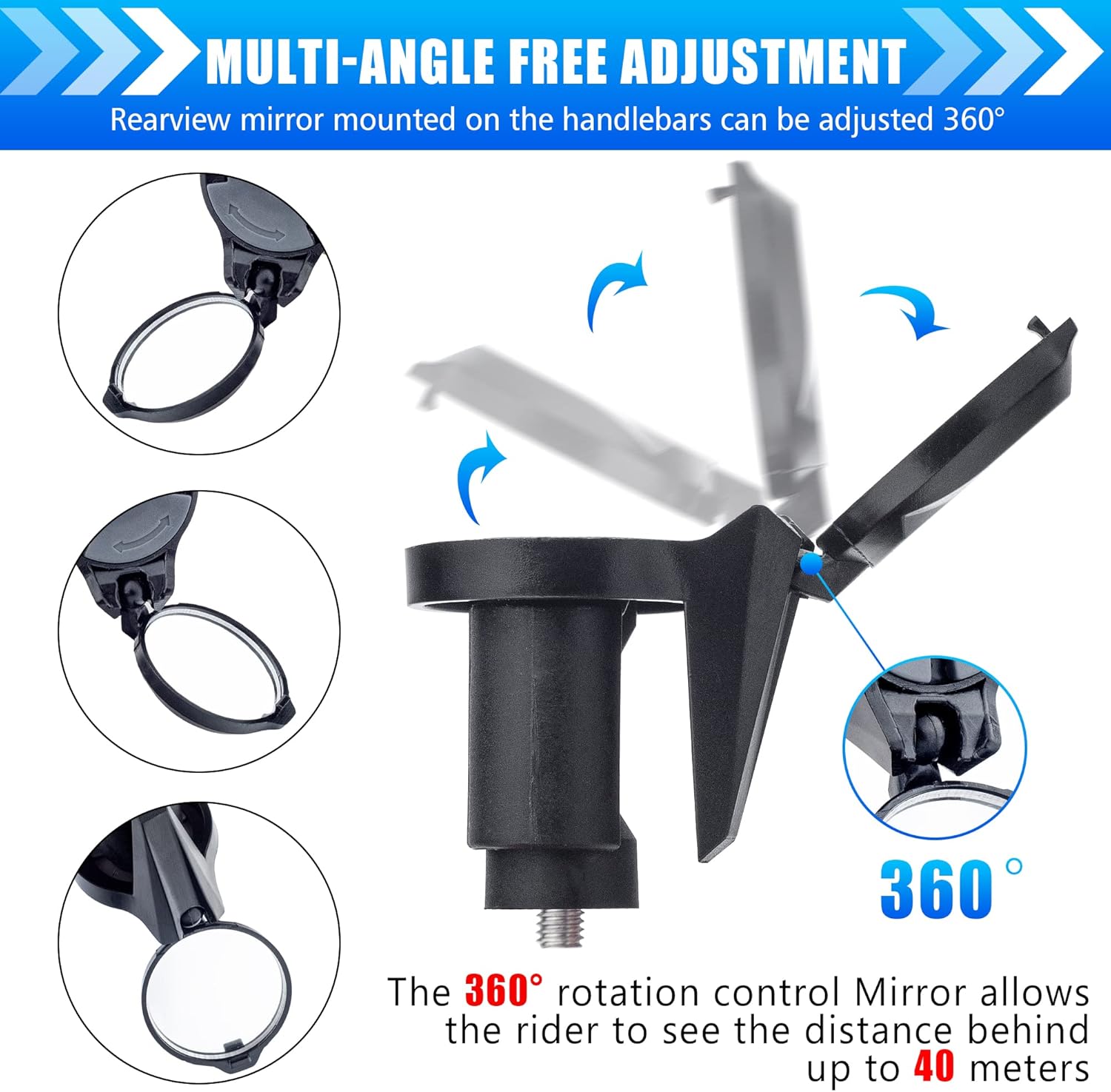 1/2pcs Bicycle Rearview Mirror - Mirror Extender Bar recension och pris