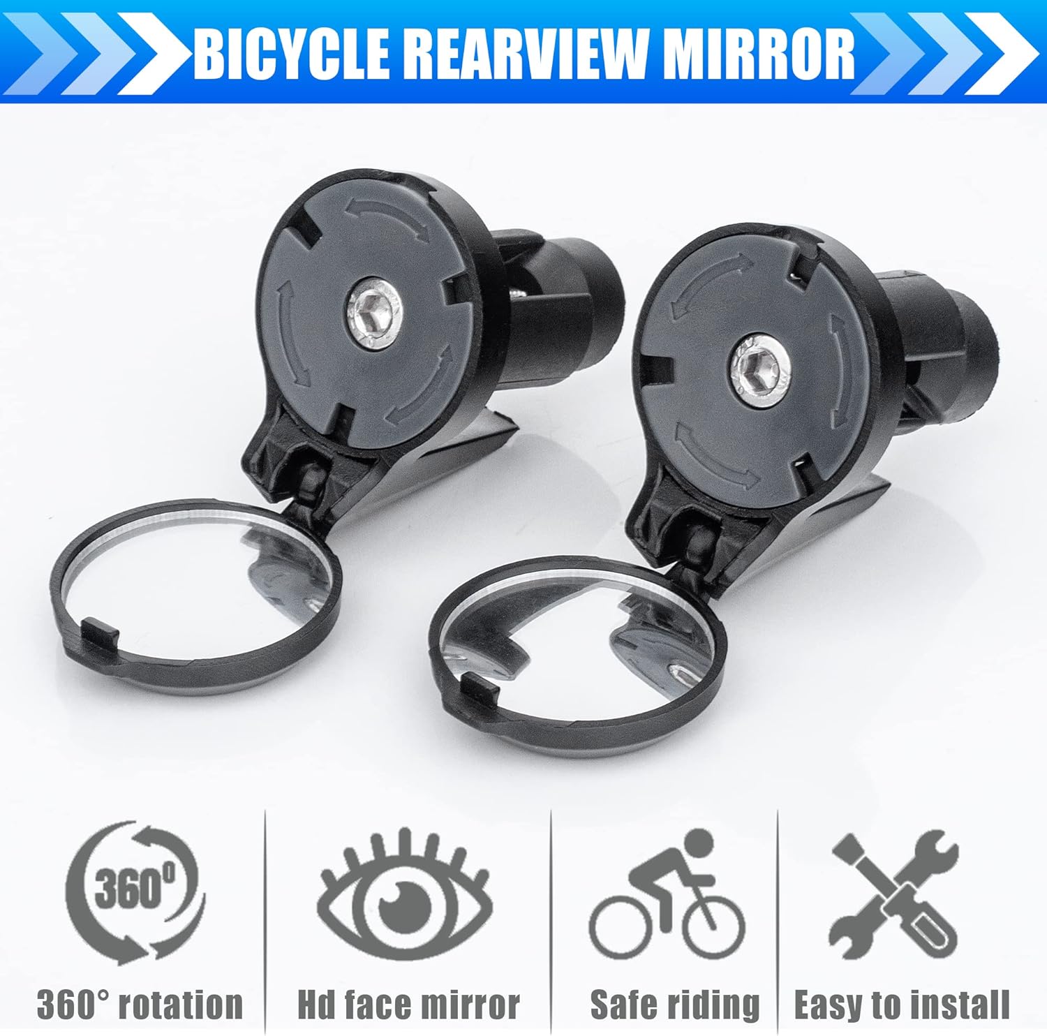 1/2pcs Bicycle Rearview Mirror - Mirror Extender Bar recension och pris
