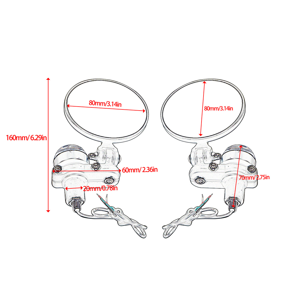 2PCS Motorcycle Mirror Handleb - Mirror Extender Bar recension och pris