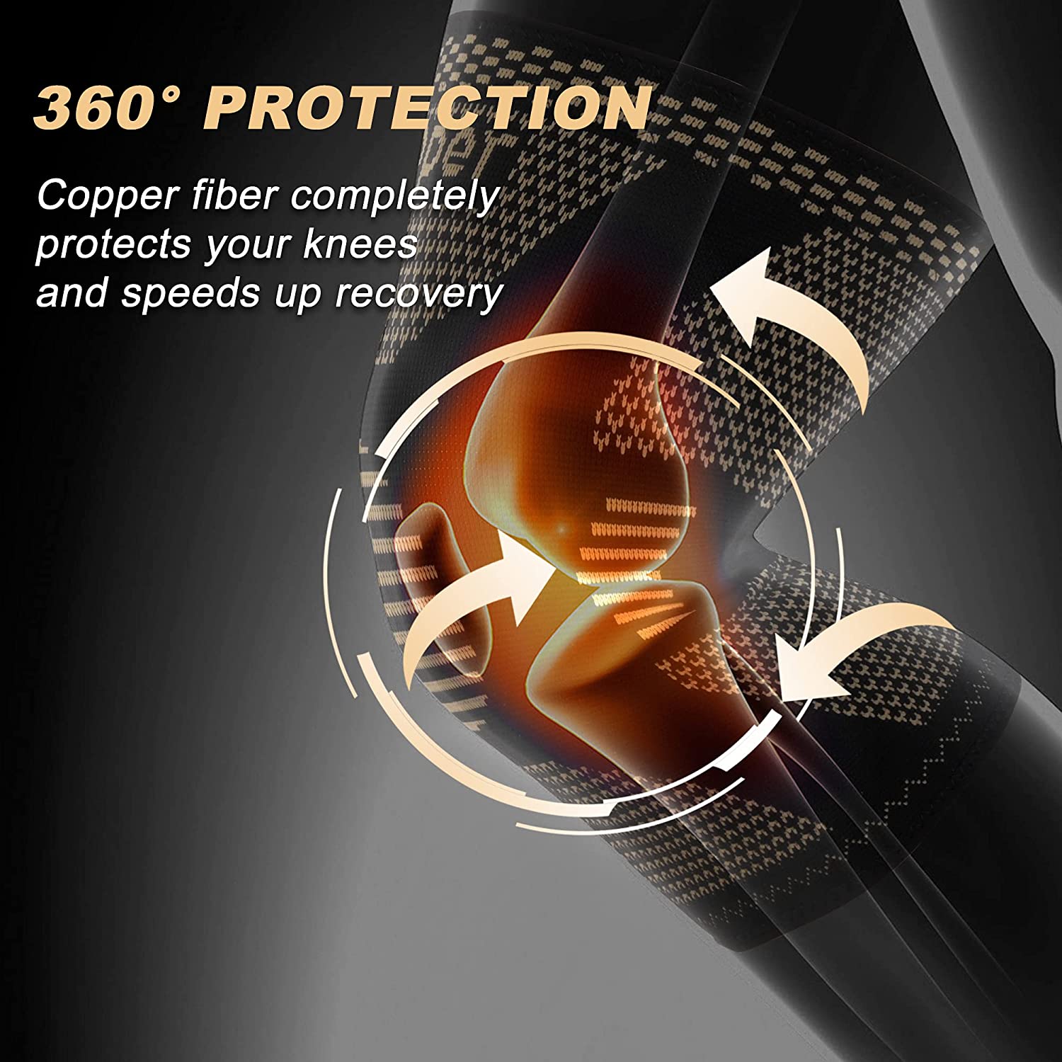 Copper Knee Braces Knee Compre - Knee Guard Hard recension och pris