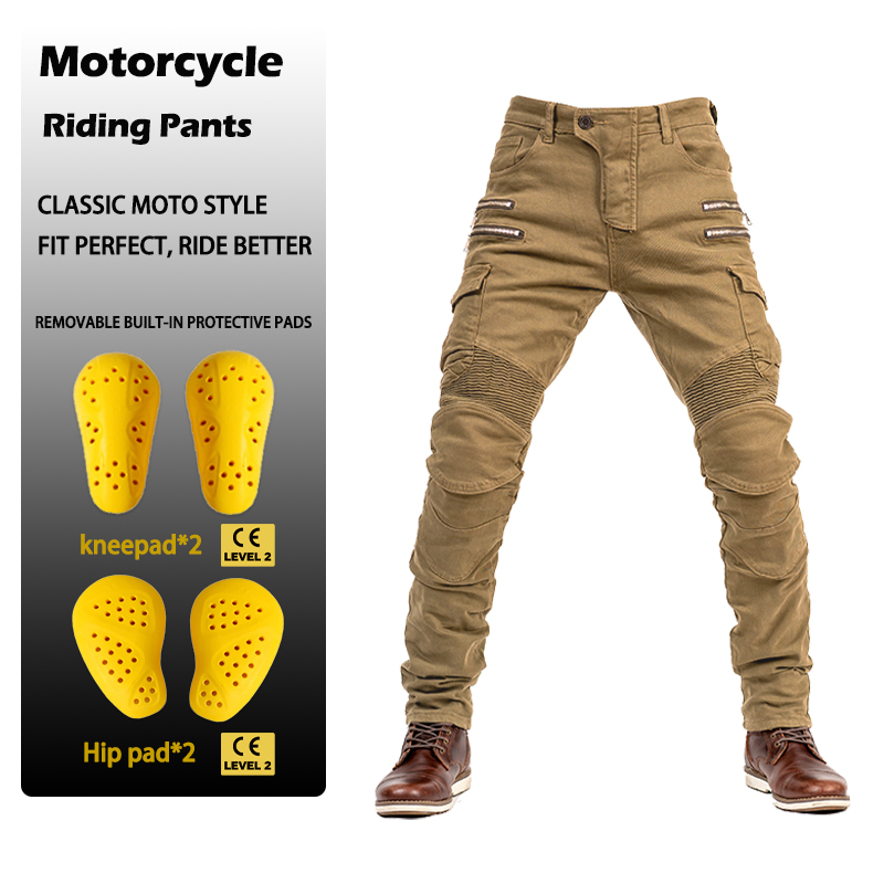 Men Women Slim Fit Zipper Deni - Motorcycle Gear Jeans recension och pris
