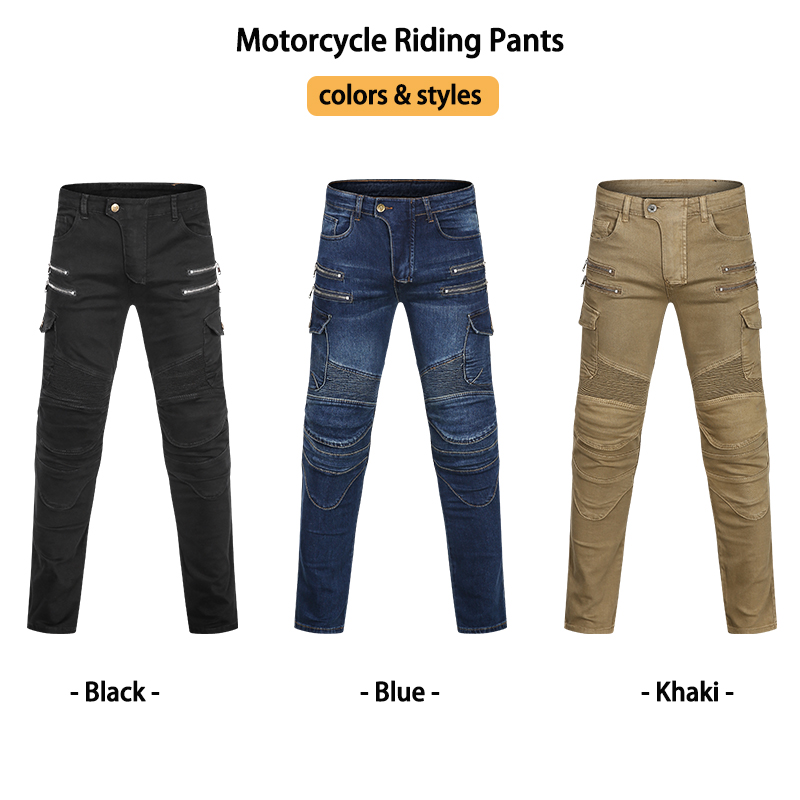 Men Women Slim Fit Zipper Deni - Motorcycle Gear Jeans recension och pris