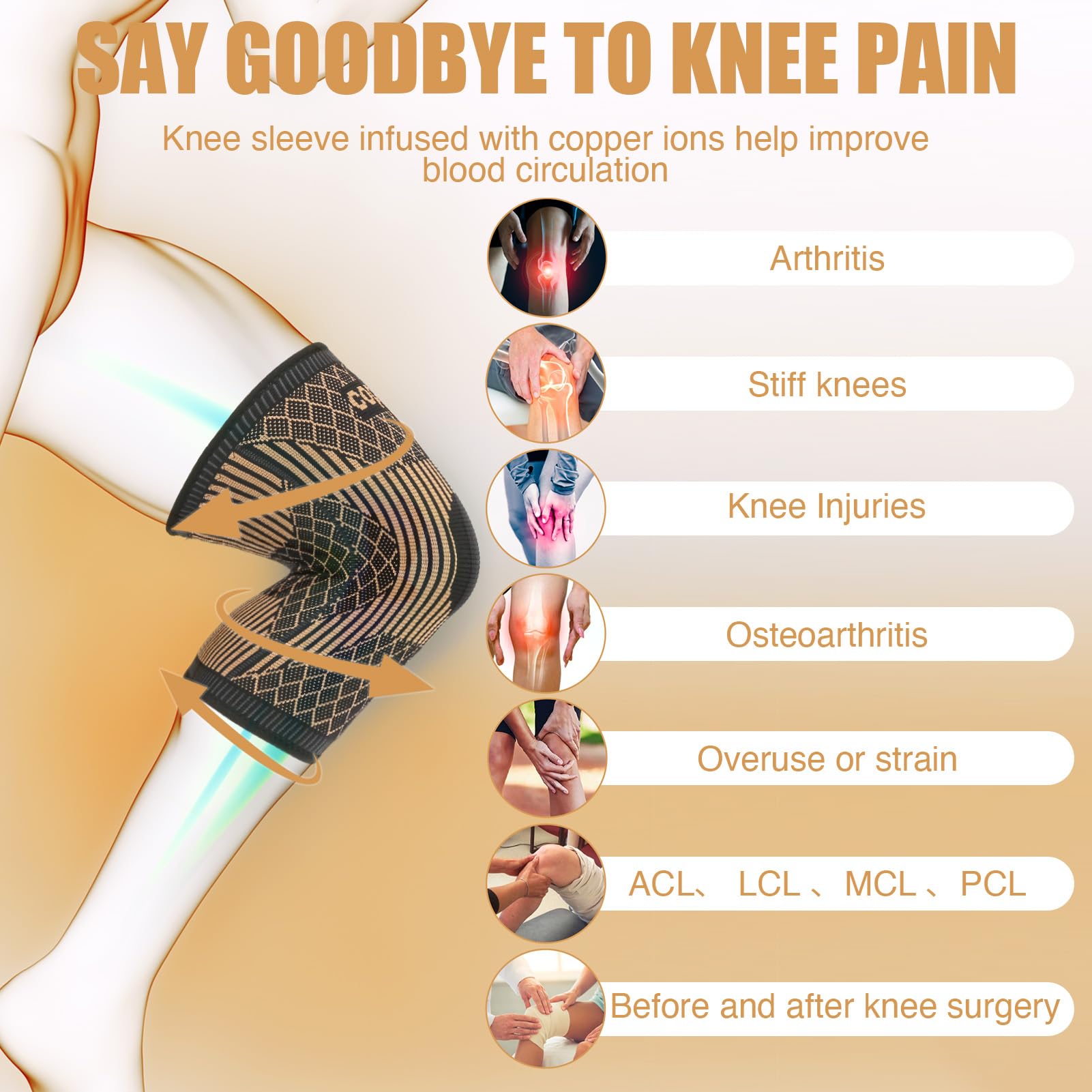 Copper Knee Braces for Women a - Knee Guard Hard recension och pris